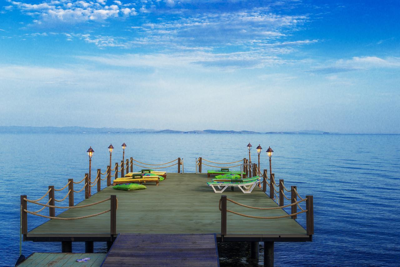 Kayalar Blue Beach Hotel Sazlı エクステリア 写真